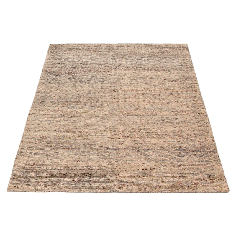 ECARPETGALLERY Hand-knotted Tangier Grey Wool Rug - 5'3 x 7'8