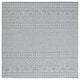 SAFAVIEH Courtyard Terezija Indoor/ Outdoor Waterproof Patio Backyard Rug - 6'7" Square - Ivory/Aqua