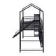 preview thumbnail 8 of 10, House Metal Twin Size Loft Bed with Shelves and Slide