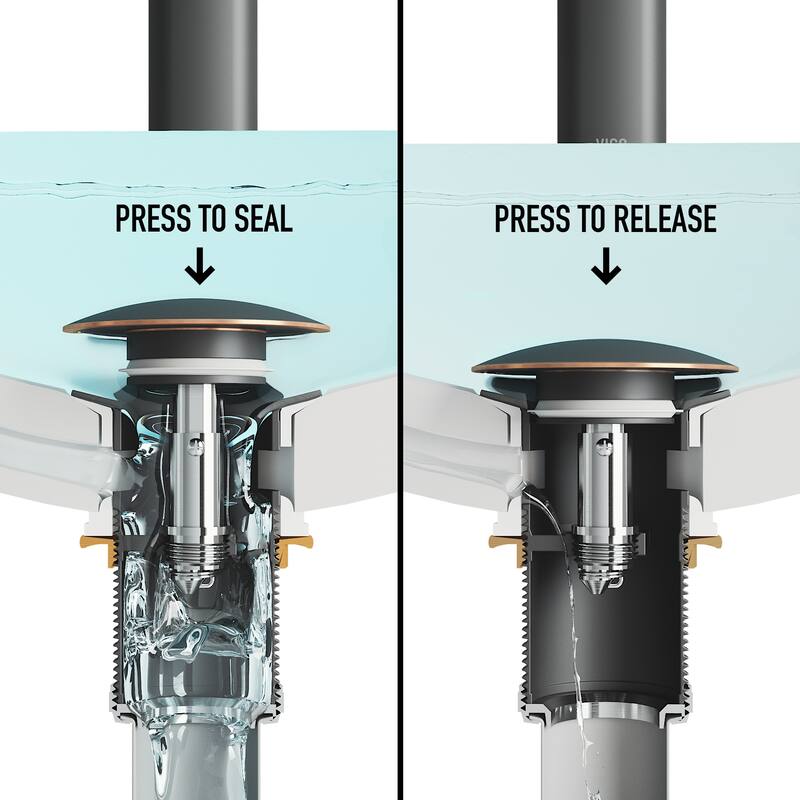 VIGO 1.75" W Bathroom Sink Pop-Up Drain in Antique Rubbed Bronze