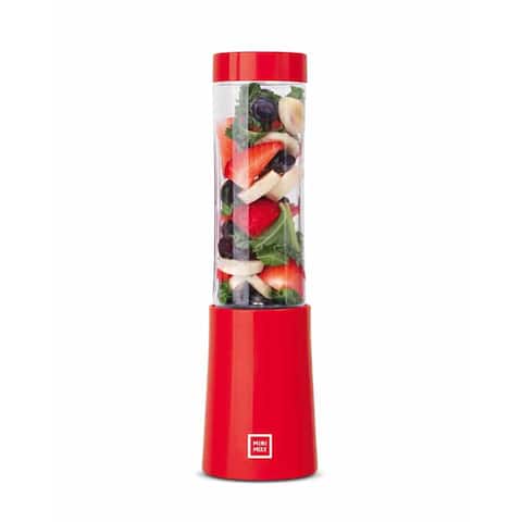 Euro Cuisine MM1R Personal Blender with 2 - 10oz Tritan Bottles - Red - N/A