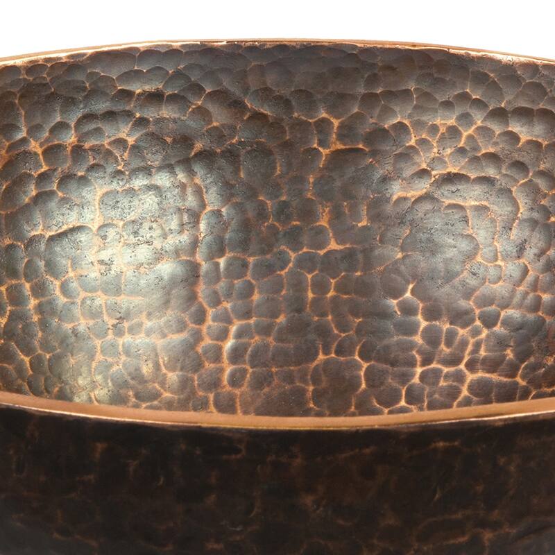 13-in Round Hand Forged Old World Copper Vessel Sink (PV13RDB)