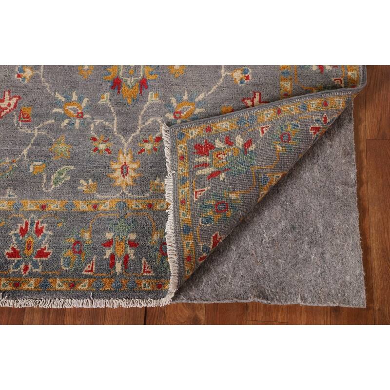 All-Over Gray Floral Kazak Oriental Accent Rug Handmade Wool Carpet - 3'4"x 5'0"