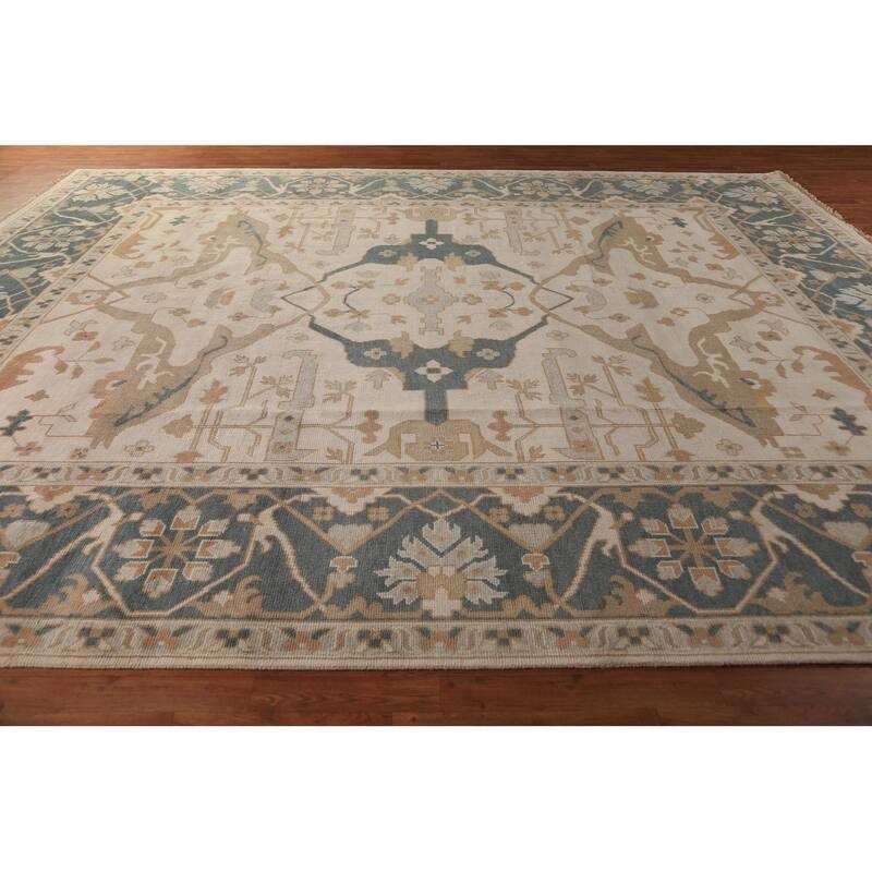 Oushak Oriental Large Area Rug Handmade Wool Carpet - 12'0" x 15'0"