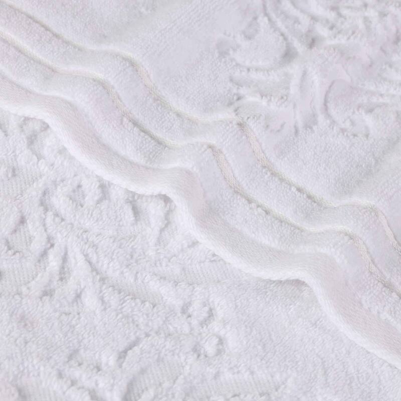 Superior Sadie Zero Twist Cotton Solid and Floral 8 Piece Towel Set