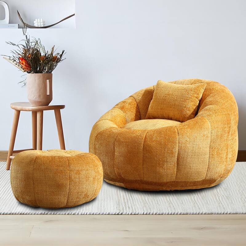 Bean Bag Chairs With Ottoman for Living Room