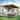 LUE BONA Wooden Gazebo Patio Hardtop Rectangle Brown Pergola Aluminium Steel Roof Gazebo with Side Curtain