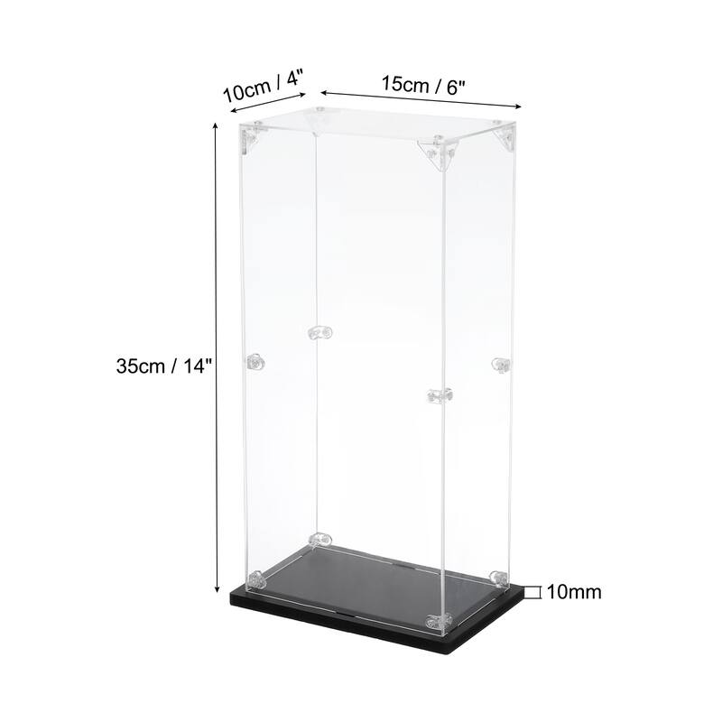 Acrylic Display Case, for Displaying Collectibles, Dolls, Model Car - 4"x6"x14"