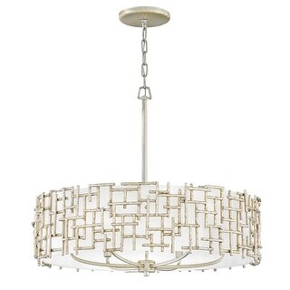 Fredrick Ramond Farrah 6 Light 28" Wide Drum Chandelier with a Linen