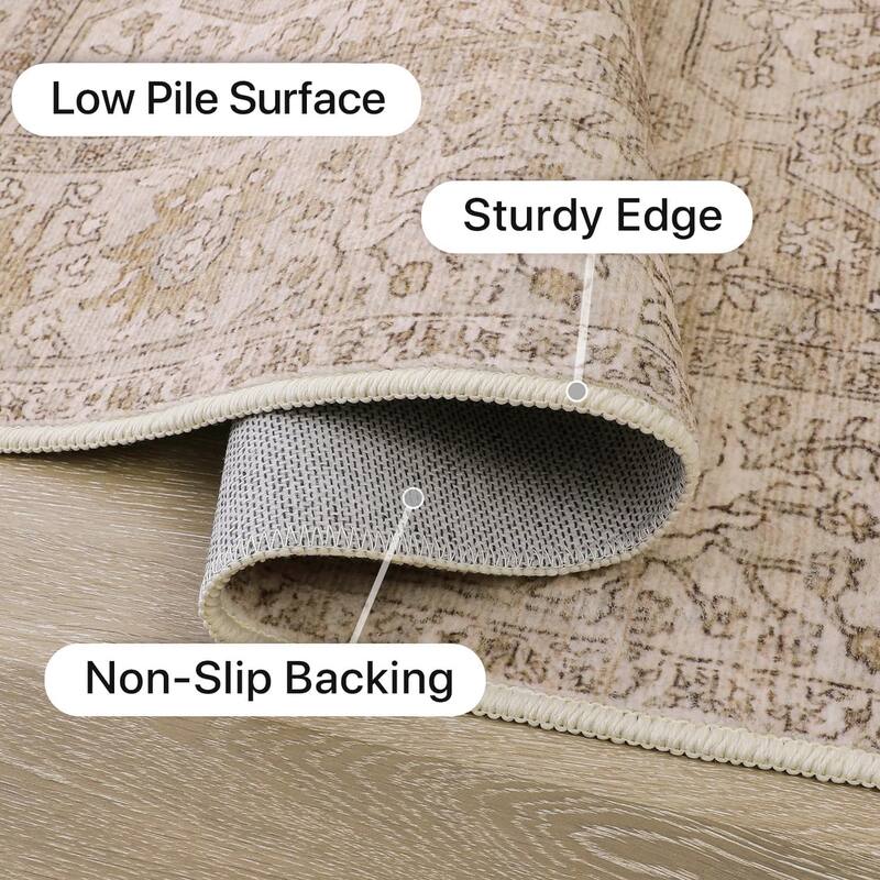 Mcow Palm Leaf Collection Reversible Woven Waterproof Outdoor Area Rug - 5'X7' - Brown - Rectangle