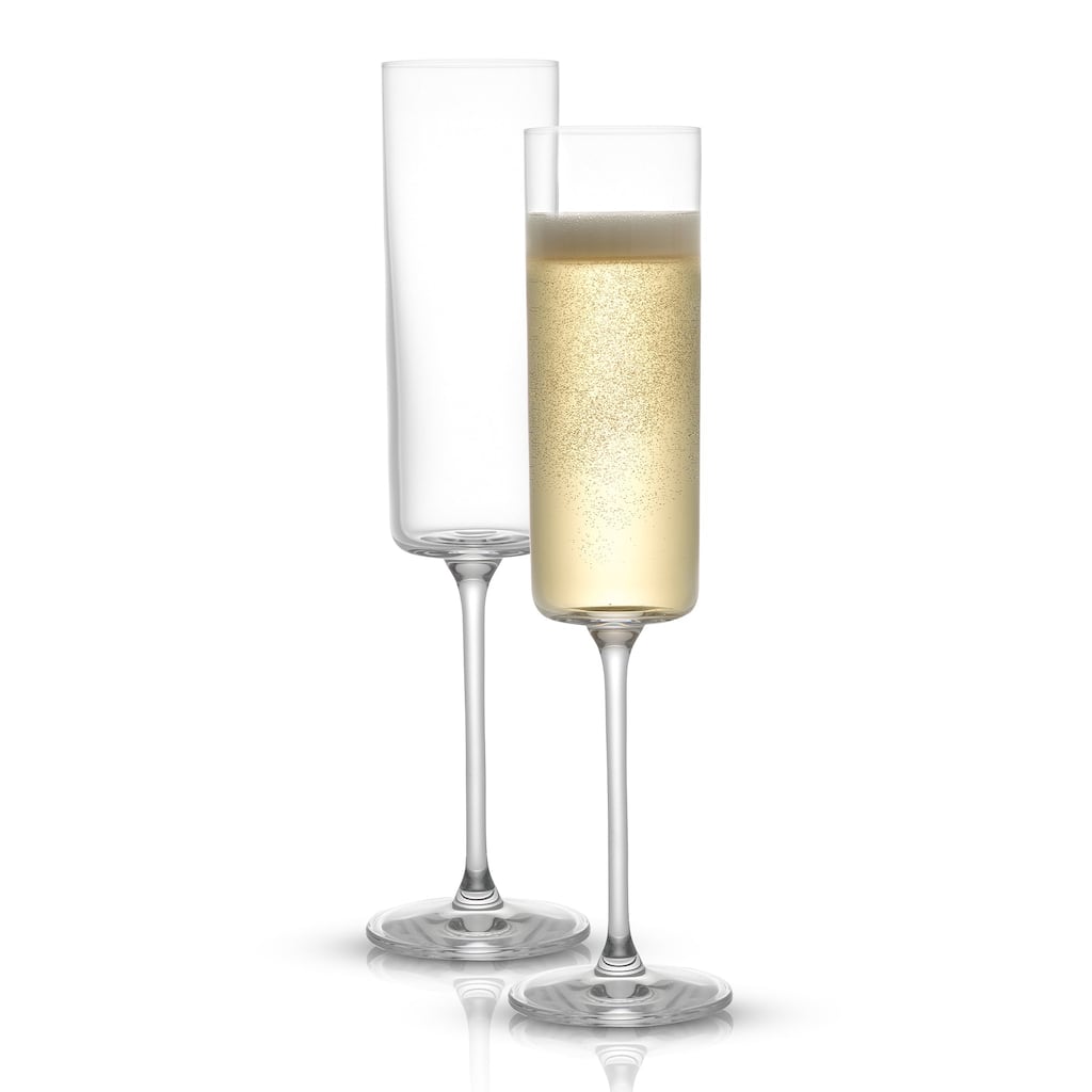 JoyJolt Claire European Crystal Champagne Glasses 5.7 oz Set of 2