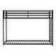 preview thumbnail 20 of 20, Furniture of America Ambell Modern Metal Low Profile Bunk Bed with Reversible Ladder