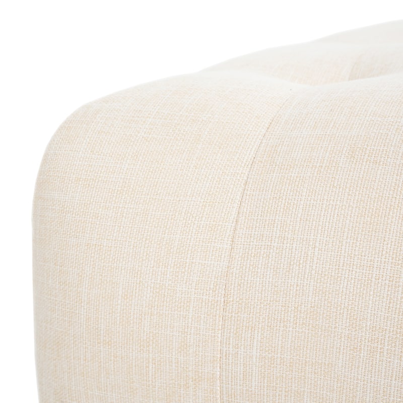 Christopher Knight Home - Vireo Linen Tufted Square Ottoman with Pocket Coil Comfort