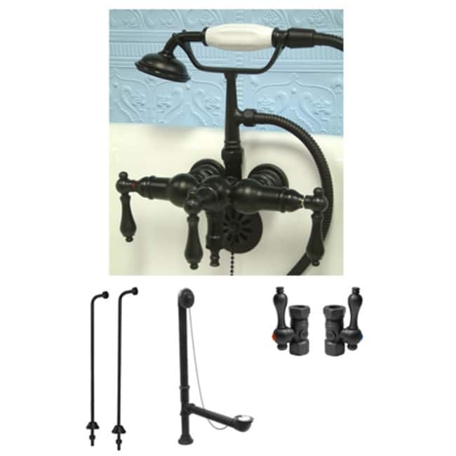 Kingston Brass Vintage Tub and Shower Trim Package with Shower Head,
