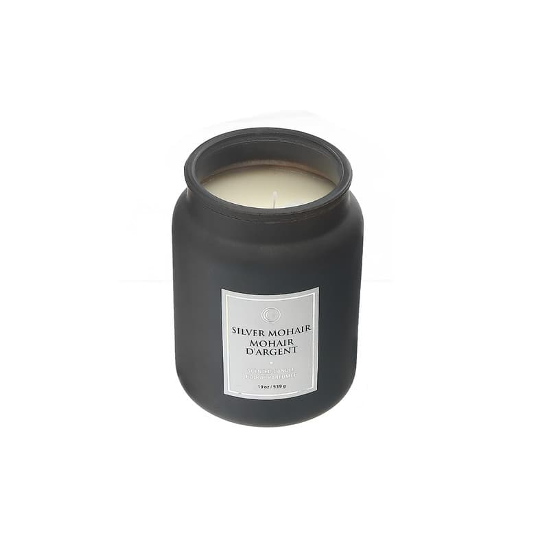 19 Oz Luxe Scented Candle With Glass Lid (Silver gem) - Set of 2