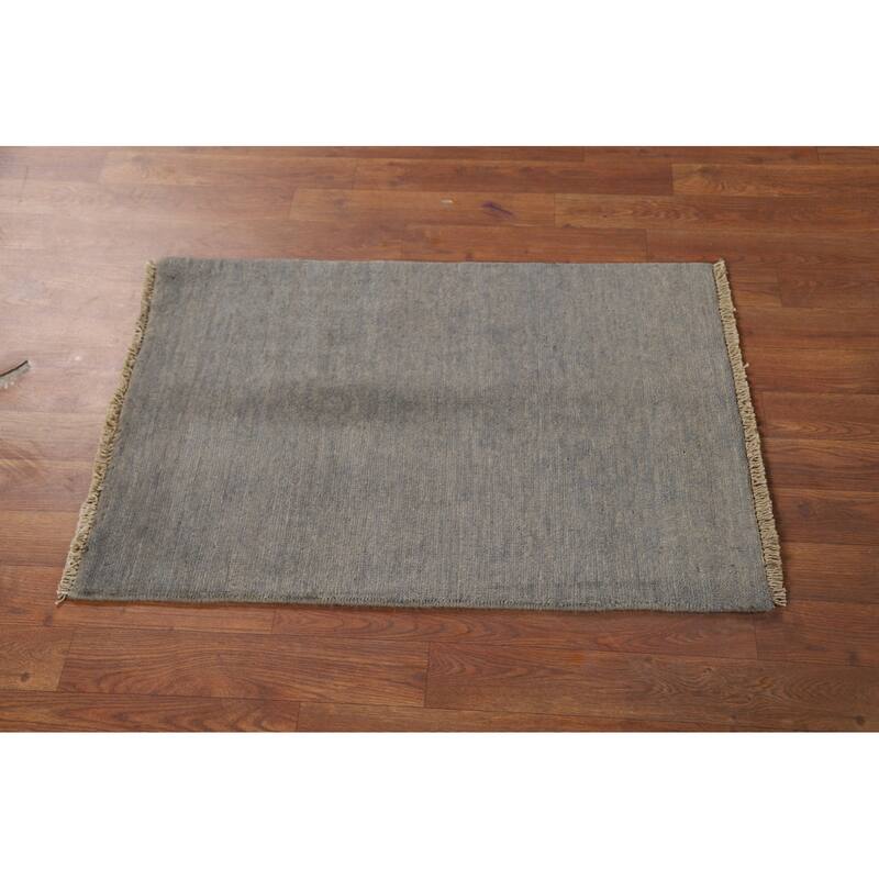 Contemporary Gabbeh Oriental Accent Rug Handmade Wool Carpet - 2'0"x 2'11"