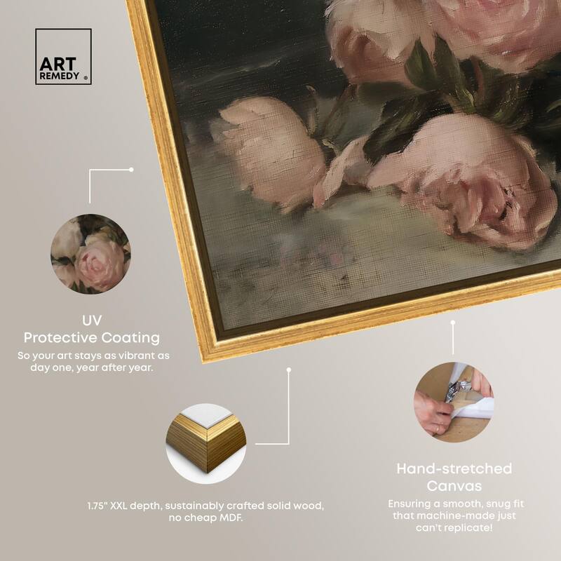 Roses in Shadow II Canvas by Art Remedy