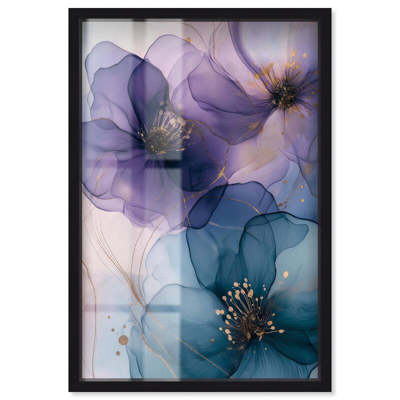 Gilded Cyanescence II Shadowbox by Art Remedy - Black - 20" x 30"