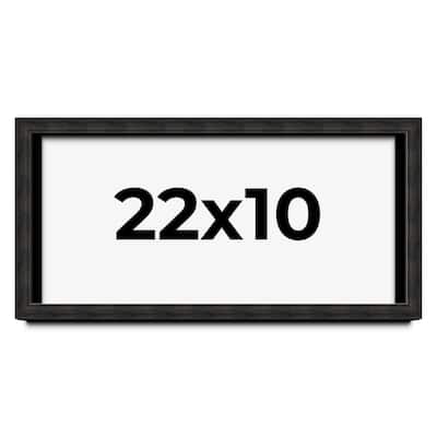 22x10 Shadow Box Black Rustic Barnwood Display Frame | 1.125 Inch