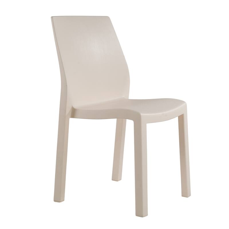 WRGHOME Modern Stacking Patio Dining Side Chair Indoor/Outdoor (Set of 2) - 33.27'' H X 18.50'' W X 21.06'' D