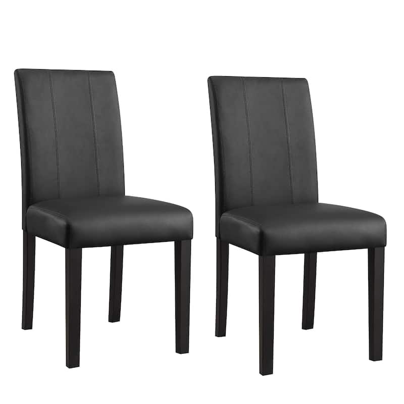 Subrtex(Set of 2)Faux Leather Parsons Upholstered Dining Chair - Grey