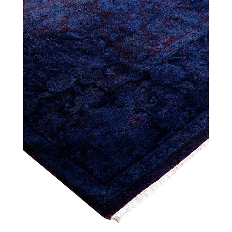 Fine Vibrance One-of-a-Kind Hand-Knotted Area Rug - Blue, 6' 2" x 9' 0" - 6' 2" x 9' 0"
