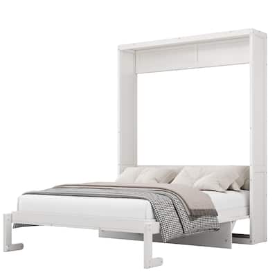 Full-Size Murphy Bed 61.5-inch Cabinet Bed Folding Wall Bed