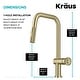 preview thumbnail 165 of 165, Kraus Urbix Industrial Solid Brass Kitchen Faucet