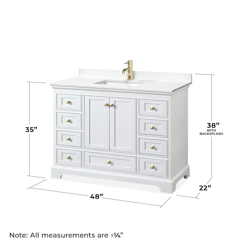 Wyndham Collection WCS202048S-QTZ-UNSMXX Deborah 48" Free Standing
