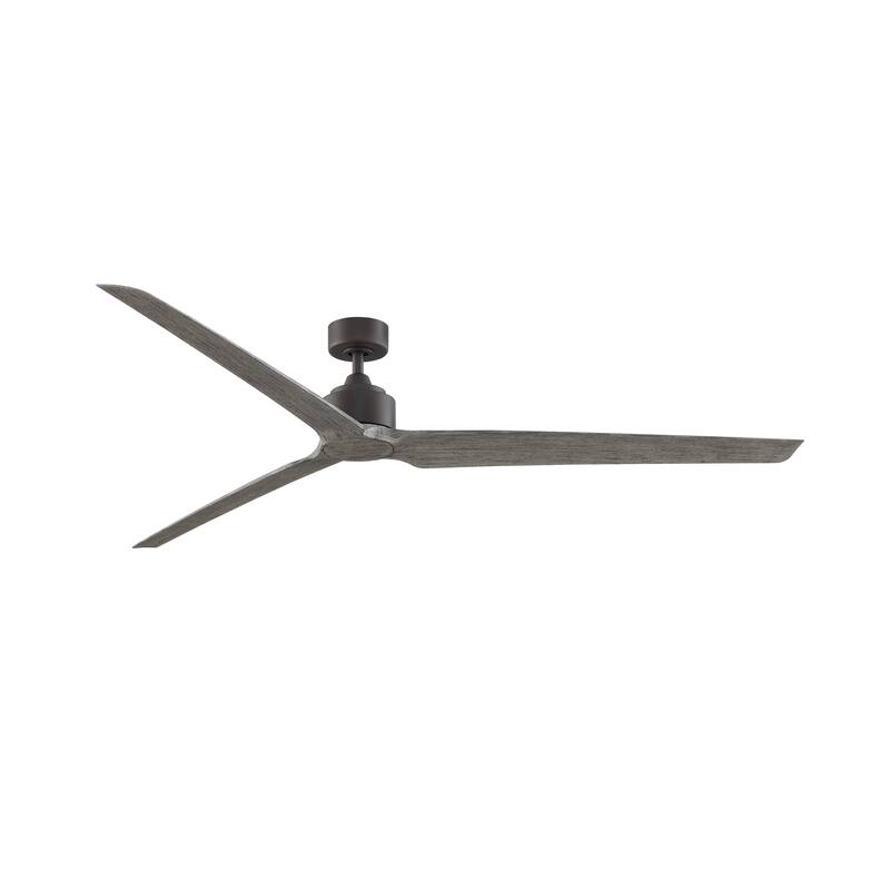 Fanimation TriAire Custom Indoor/Outdoor Smart Ceiling Fan DC Motor with Remote - Matte Greige