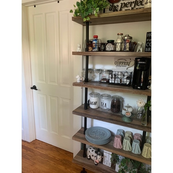 Danya B. Industrial Pipe Wall Ladder Shelving Unit in ...