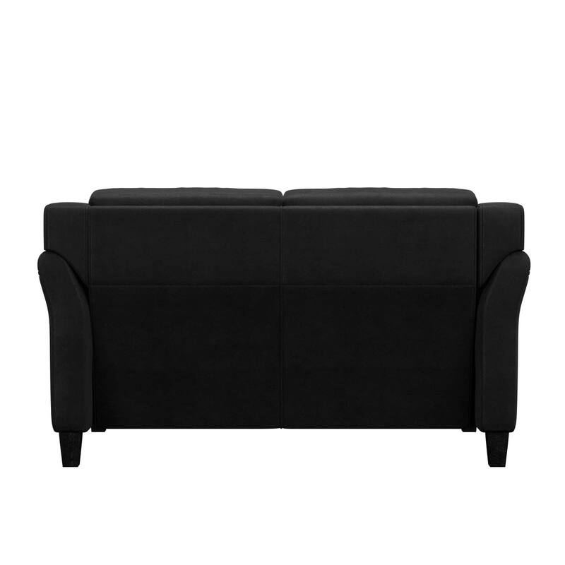 Modern 2-Seater Upholstered Microfiber Loveseat Sofa with Tufted Cushions for Living Room - 32.7'' H x 56.3'' W x 31.5'' D