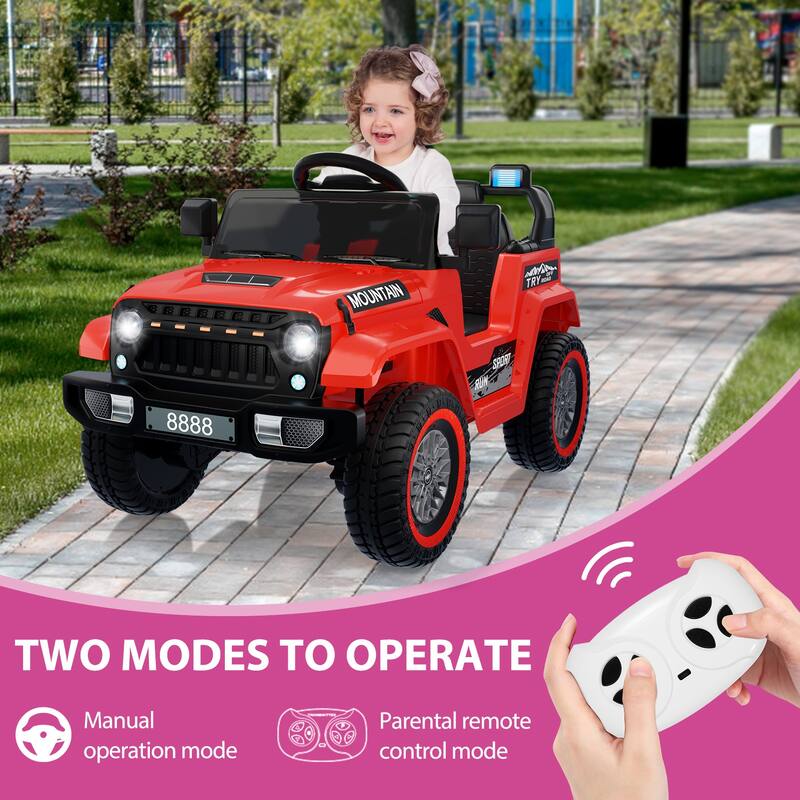 12V Kids Ride on Truck Car Kids Electric Vehicles Toy for 3-5 Years Old Boys Girls Gift, Black