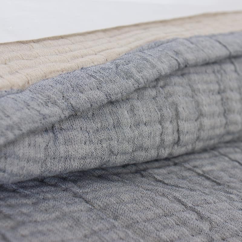 Dorius Indigo Cotton Reversible Coverlet or Pillow Sham