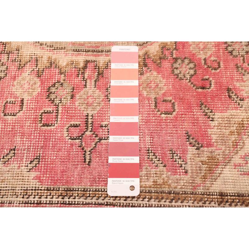 ECARPETGALLERY Hand-knotted Antalya Vintage Light Red Wool Rug - 6'4 x 9'0