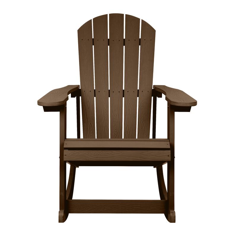 Dark Teak Adirondack Rocking Chair