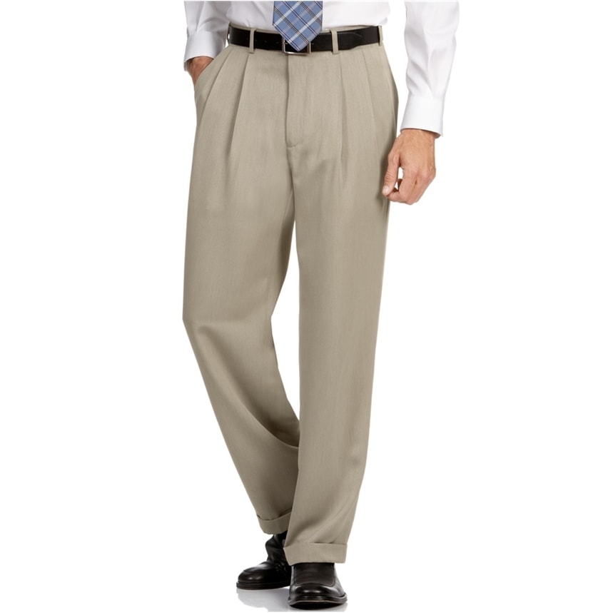 Mens double pleated dress pants Outlet