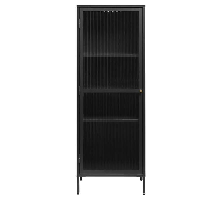 Rye Studio Brianne Modern Metal & Glass 63" Display Cabinet