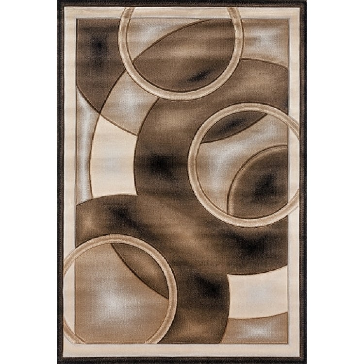 Glamour Dark Brown/Black Polypropylene Area Rug