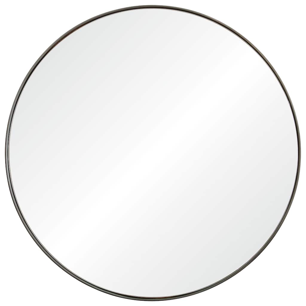 Renwil Lester 30" Tall Round Wall Mirror, Grey