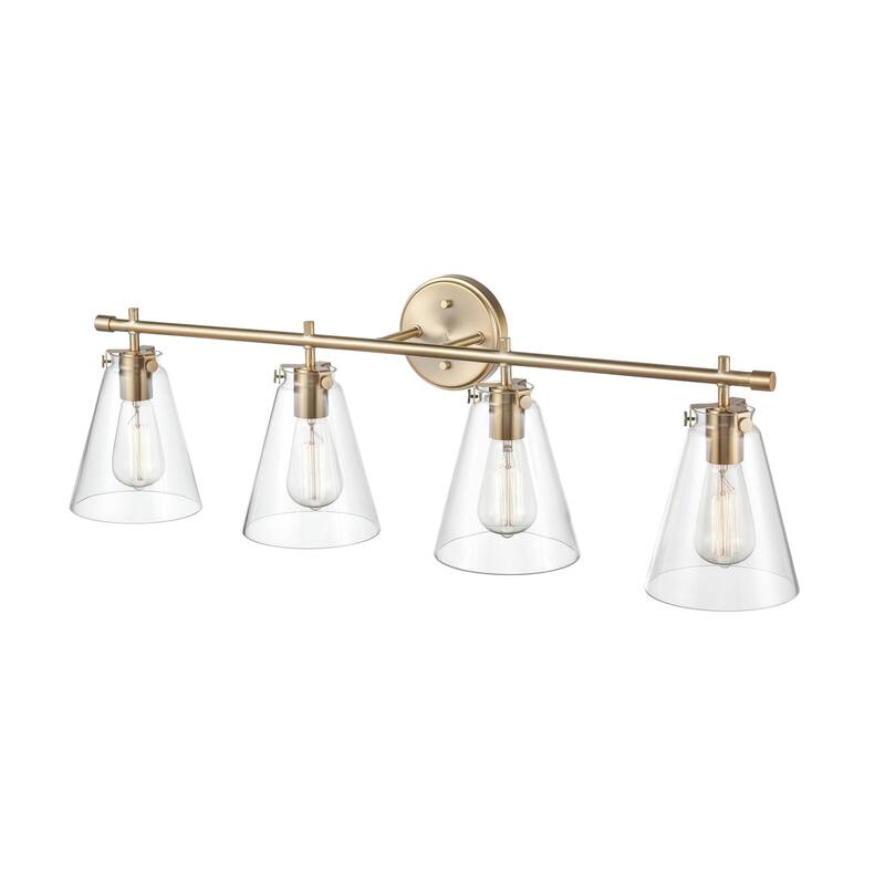 Millennium Lighting Aliza 4 Light Vanity Fixture with Clear Glass Shades