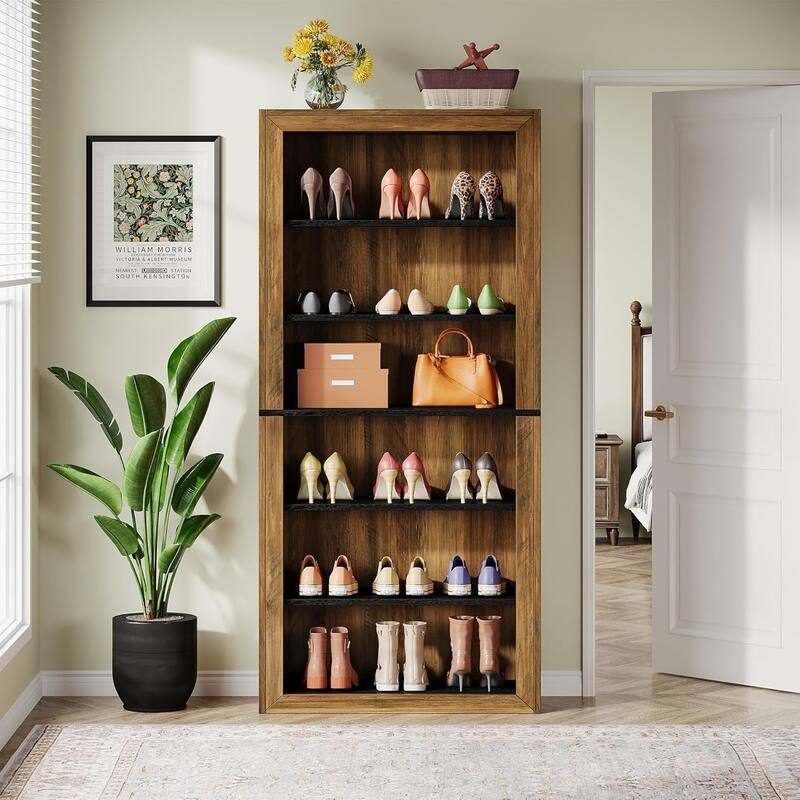 74.4'' Tall Freestanding Shoe Cabinet, Shoe Rack, Closet Storage for Entryway Living Room