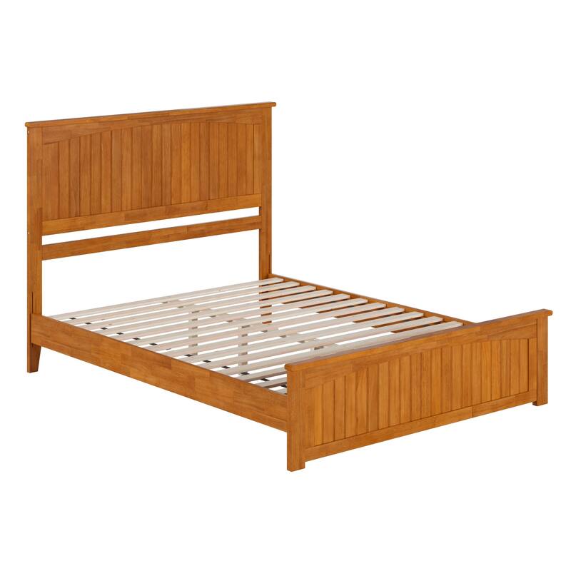 Naples Solid Wood Low Profile Platform Bed with Matching Footboard