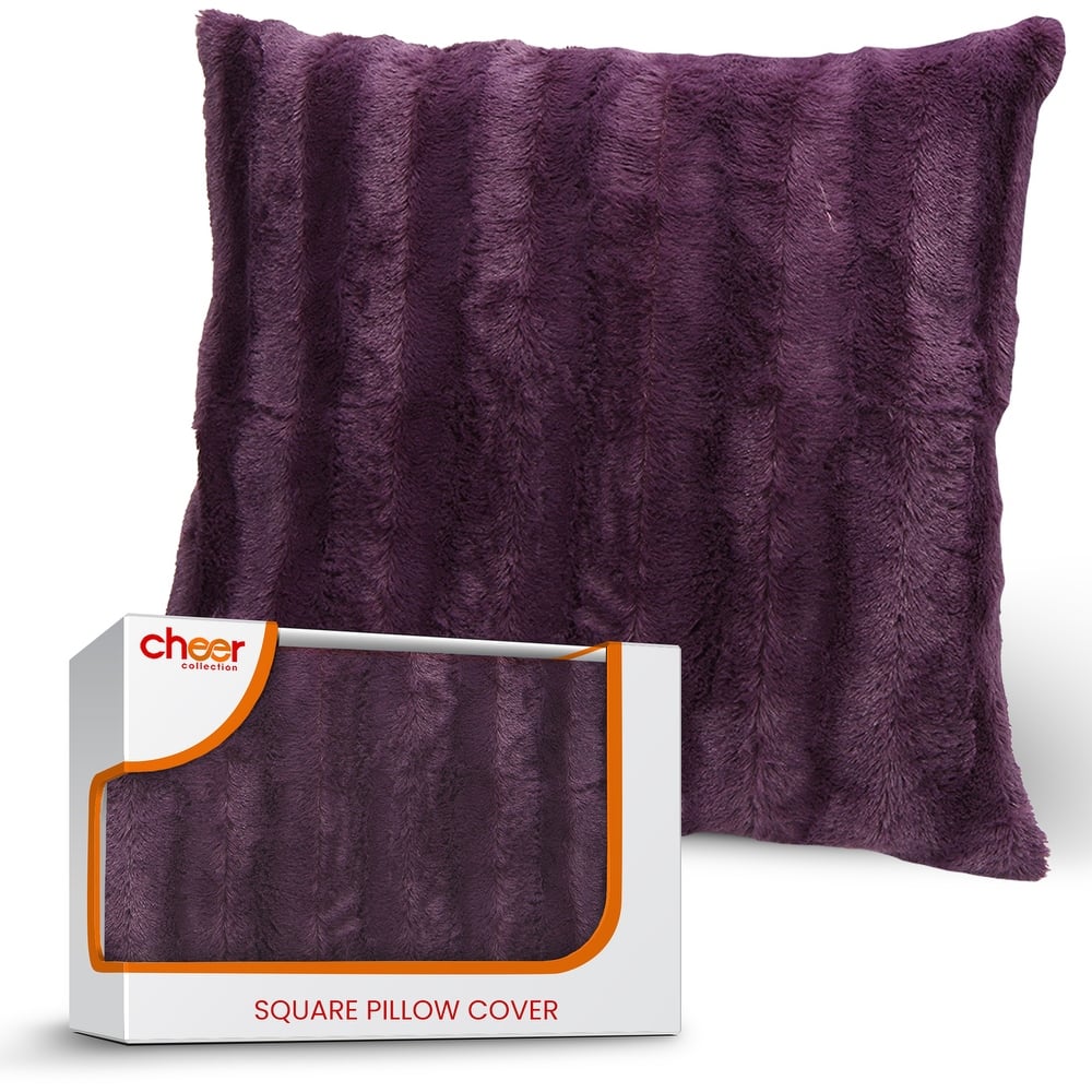 Cheer Collection FauxFur Throw Pillow Cover