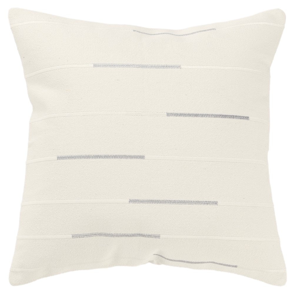Rizzy Home Transitional Ivory Down Filled Decorative Pillow 20" x 20"
