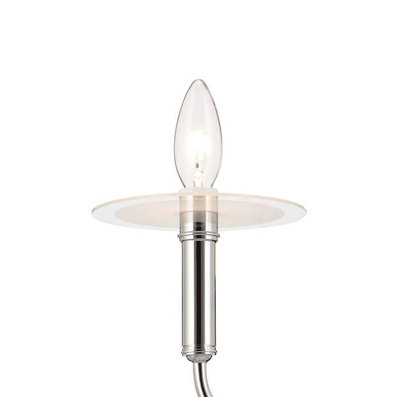 Eadie 41.25 Inch 8 Light Chandelier in Polished Nickel