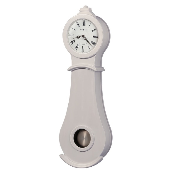Howard Miller Torrence 91st Anniversary Elegant, Vintage, Curvaceous and Farmhouse Chic, Chiming Wall Clock with Pendulum. Opens flyout.