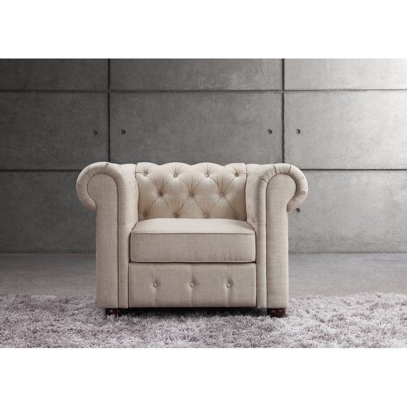 Moser Bay Garcia Chesterfield Rolled Arm Chair