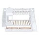preview thumbnail 28 of 59, Castle Style Bunk Bed with 2 Drawers 3 Shelves and Slide