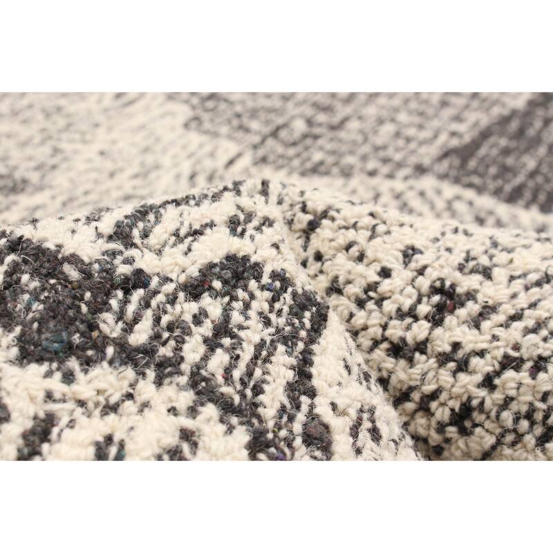 ECARPETGALLERY Hand Tufted Timeless Cream Wool Rug - 5'3 x 7'7